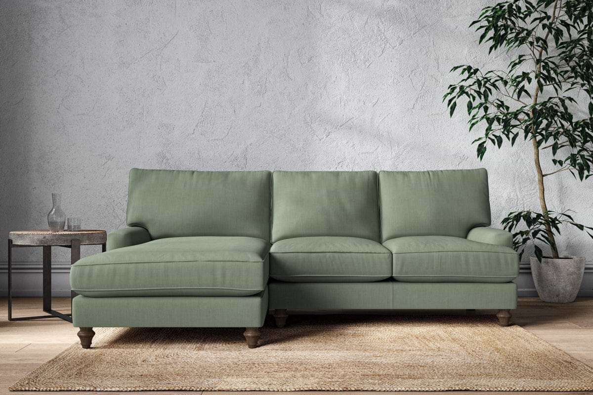 Marri Large Left Hand Chaise Sofa - Brera Linen Jade-nkuku