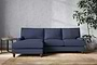 Marri Large Left Hand Chaise Sofa - Recycled Cotton Navy-nkuku