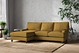 Marri Large Left Hand Chaise Sofa - Recycled Cotton Ochre-nkuku