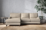 Marri Large Left Hand Chaise Sofa - Recycled Cotton Stone-nkuku