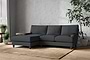 Marri Large Left Hand Chaise Sofa - Recycled Cotton Thunder-nkuku