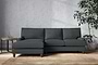 Marri Large Left Hand Chaise Sofa - Recycled Cotton Thunder-nkuku