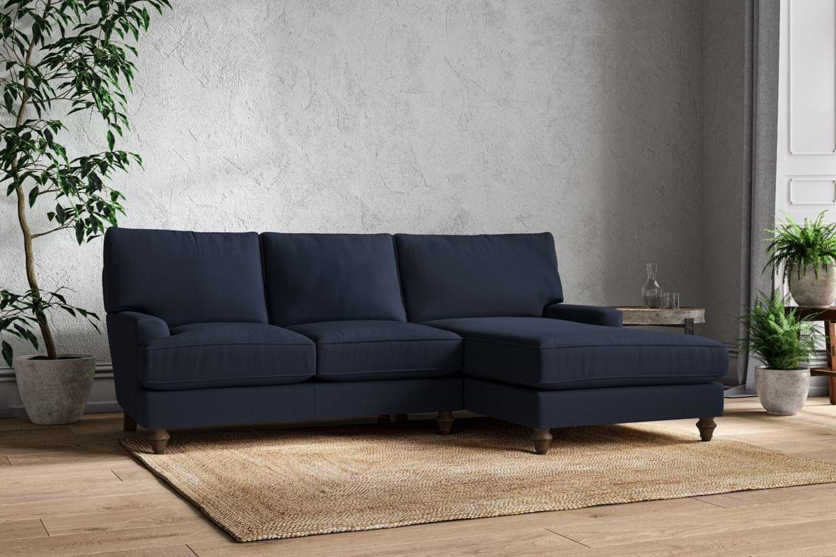 Marri Large Right Hand Chaise Sofa - Brera Linen Indigo-nkuku