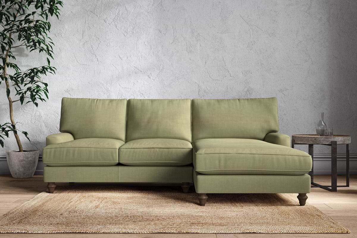 Marri Large Right Hand Chaise Sofa - Brera Linen Sage-nkuku