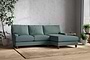 Marri Large Right Hand Chaise Sofa - Recycled Cotton Airforce-nkuku