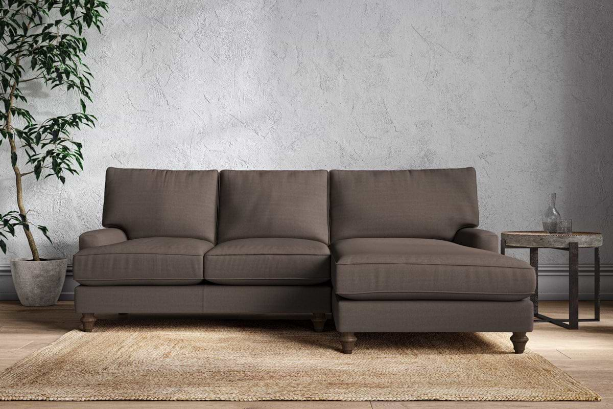 Marri Large Right Hand Chaise Sofa - Recycled Cotton Mocha-nkuku