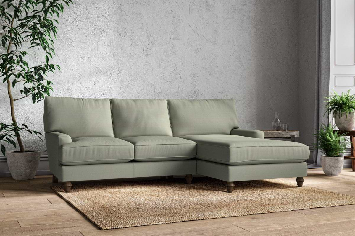 Marri Large Right Hand Chaise Sofa - Recycled Cotton Seaspray-nkuku