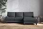Marri Large Right Hand Chaise Sofa - Recycled Cotton Thunder-nkuku