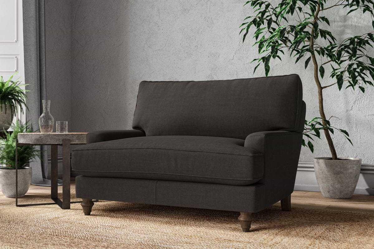 Marri Love Seat - Brera Linen Espresso-nkuku