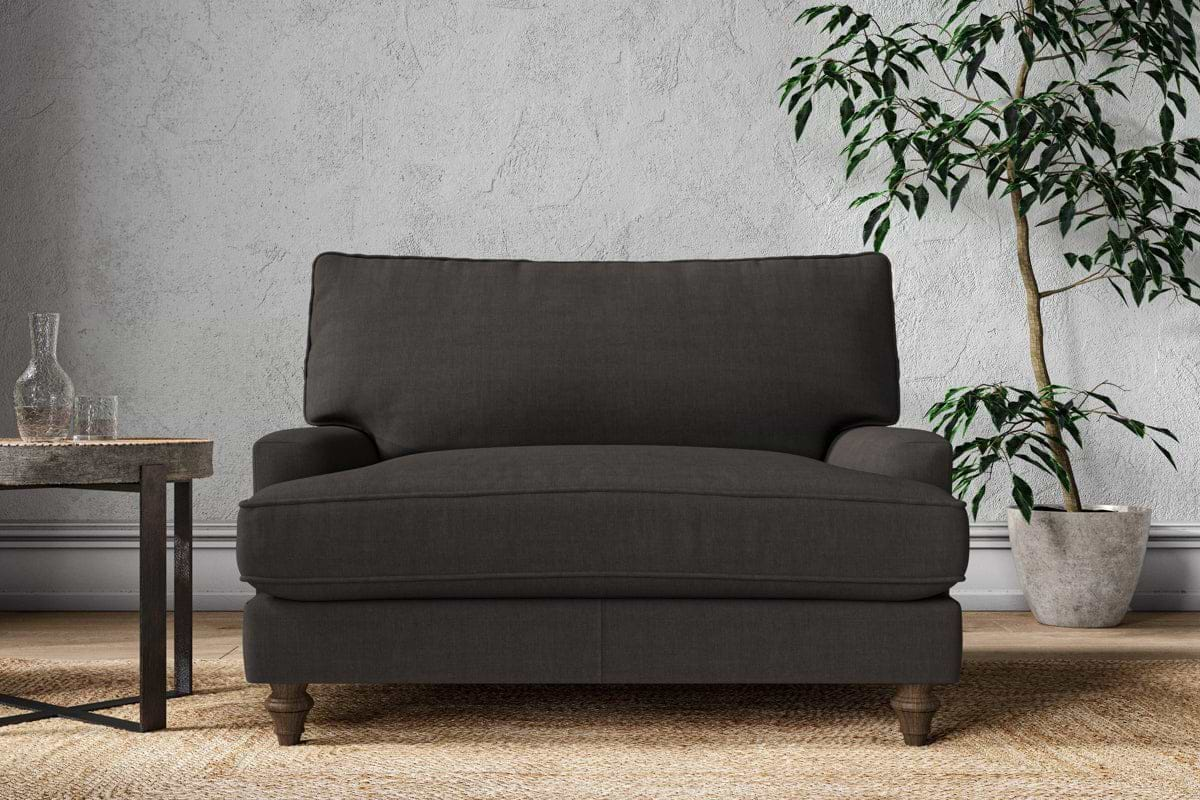 Marri Love Seat - Brera Linen Espresso-nkuku