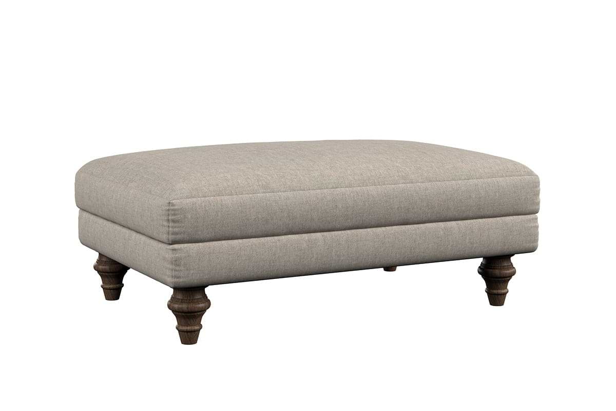 Marri Medium Footstool - Brera Linen Charcoal-nkuku