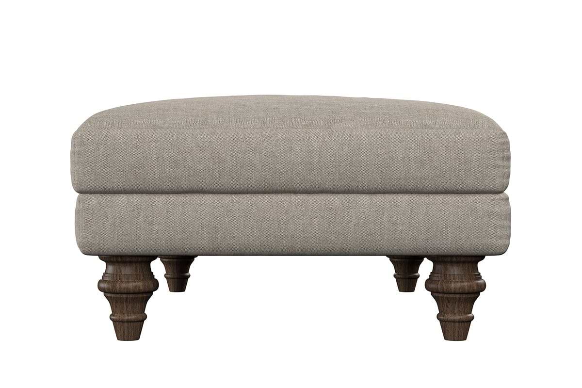 Marri Medium Footstool - Brera Linen Charcoal-nkuku
