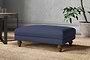 Marri Medium Footstool - Recycled Cotton Navy-nkuku