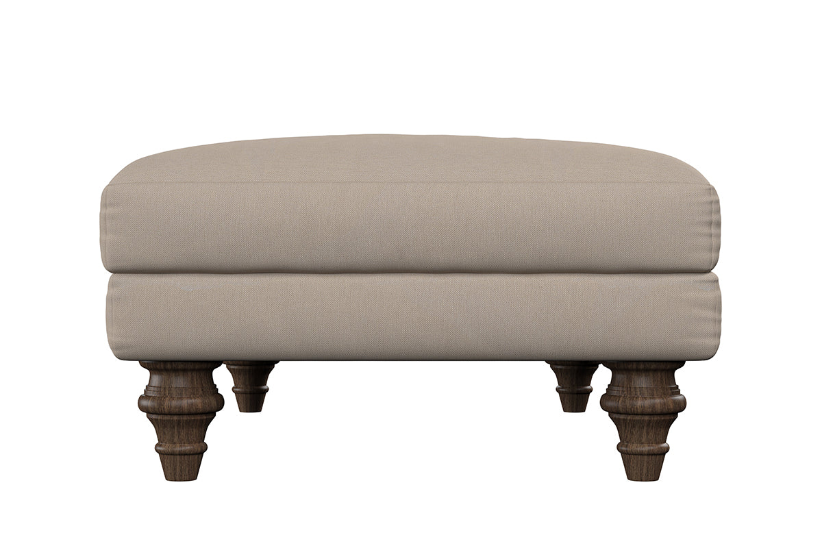 Marri Medium Footstool - Recycled Cotton Ochre-nkuku