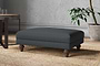 Marri Medium Footstool - Recycled Cotton Thunder-nkuku