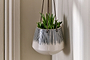 Matamba Ceramic Hanging Planter - Lines-nkuku