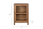 Mendani Mango Wood & Fluted Glass Glass Low Cabinet - Walnut Stain-nkuku