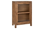 Mendani Mango Wood & Fluted Glass Glass Low Cabinet - Walnut Stain-nkuku