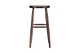 Mengwi Mango Wood Round Bar Stool - Dark Brown-nkuku