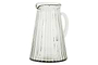 Minati Ribbed Glass Jug - Clear-nkuku