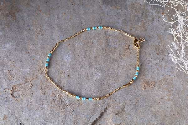 Mindra Anklet - Turquoise-nkuku