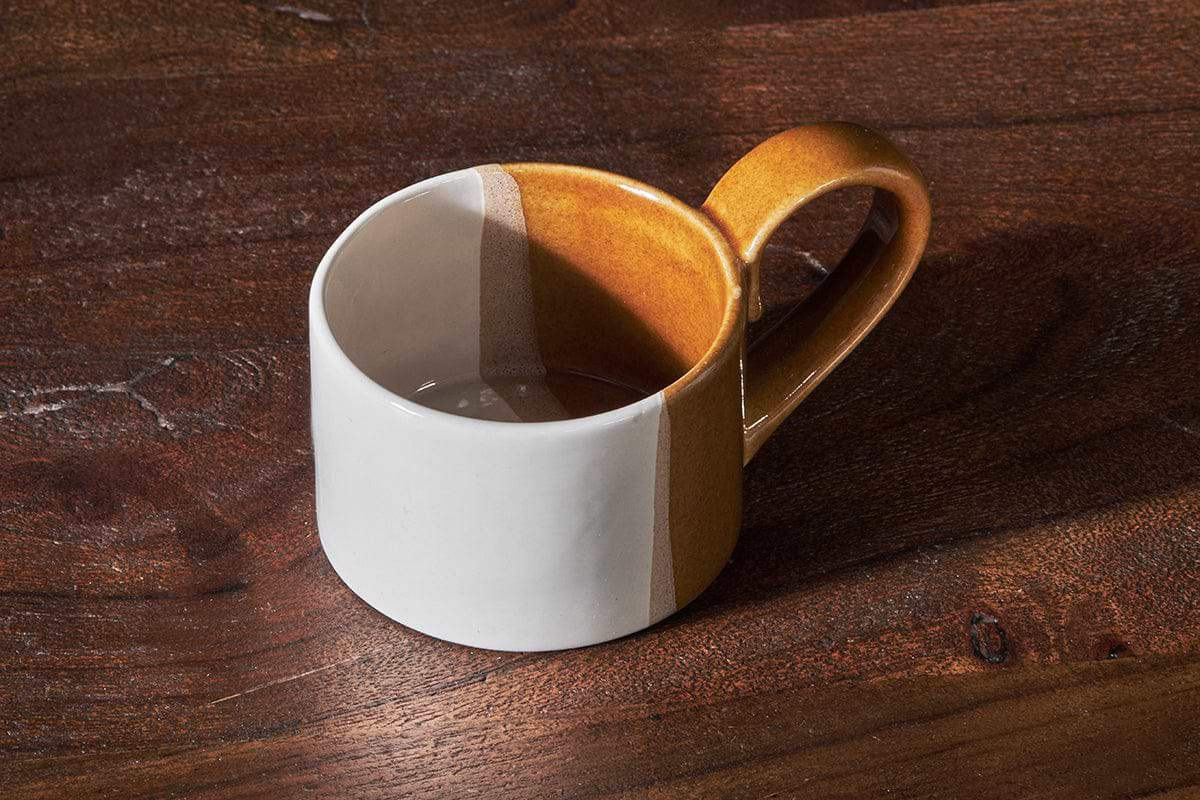 Mittee Ceramic Teacup Tealight Holder - Off White & Terracotta (Set of 2)-nkuku