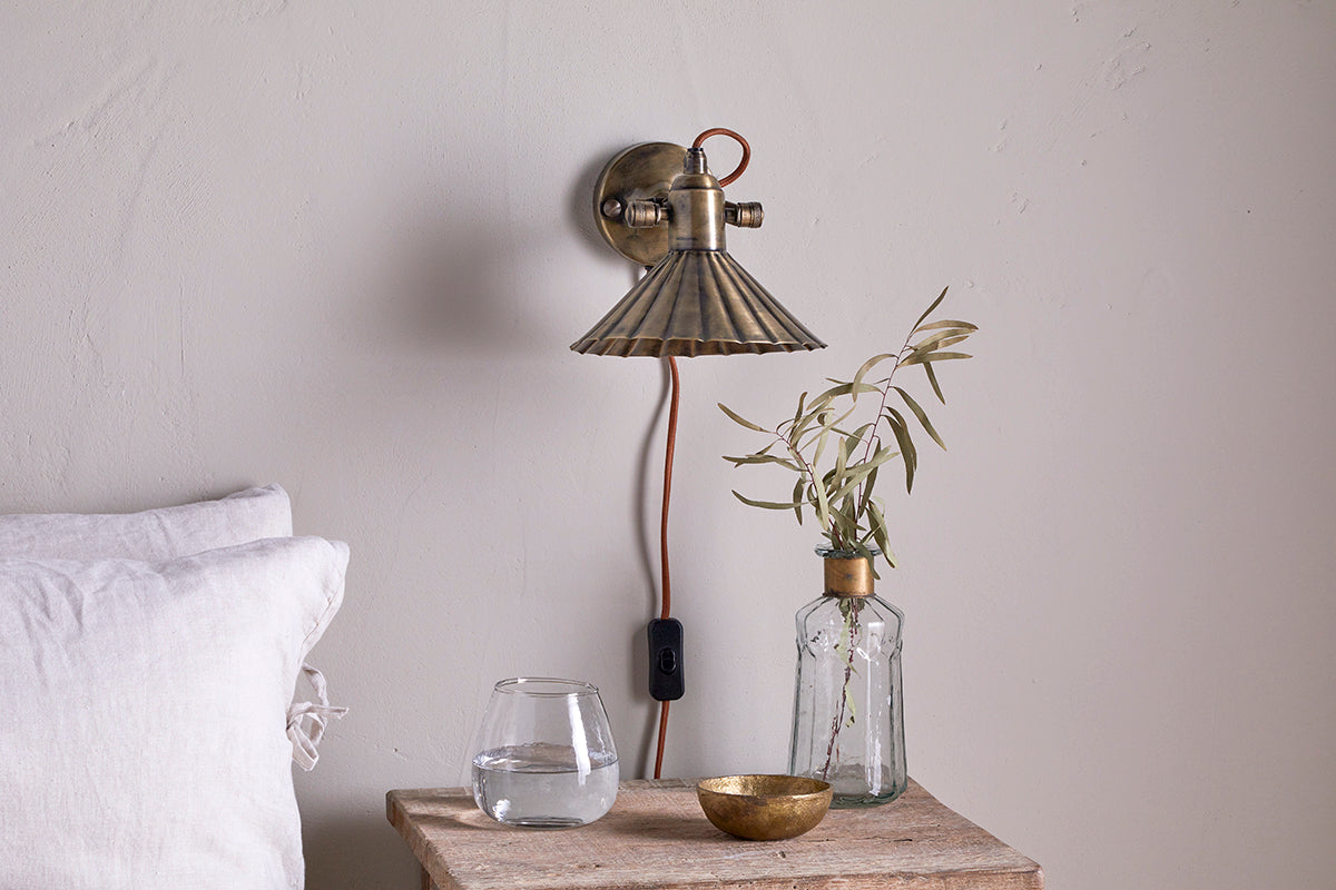 Moti Wall Lamp - Antique Brass-nkuku