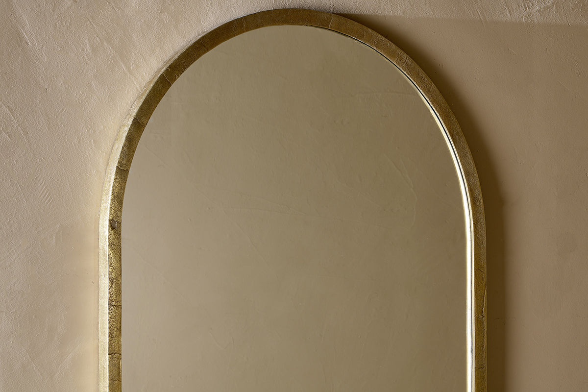 Murwara Arch Mirror - Antique Brass-nkuku