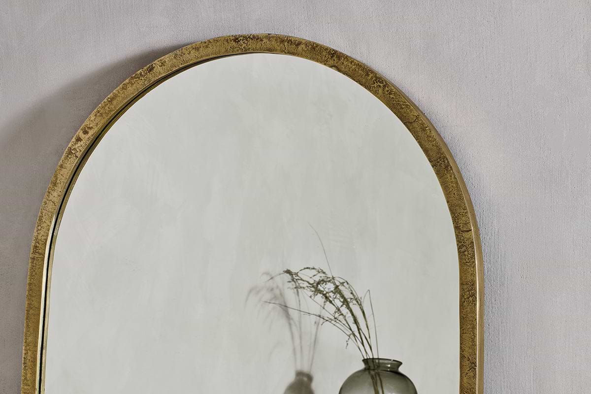 Murwara Full Length Arched Mirror - Antique Brass-nkuku