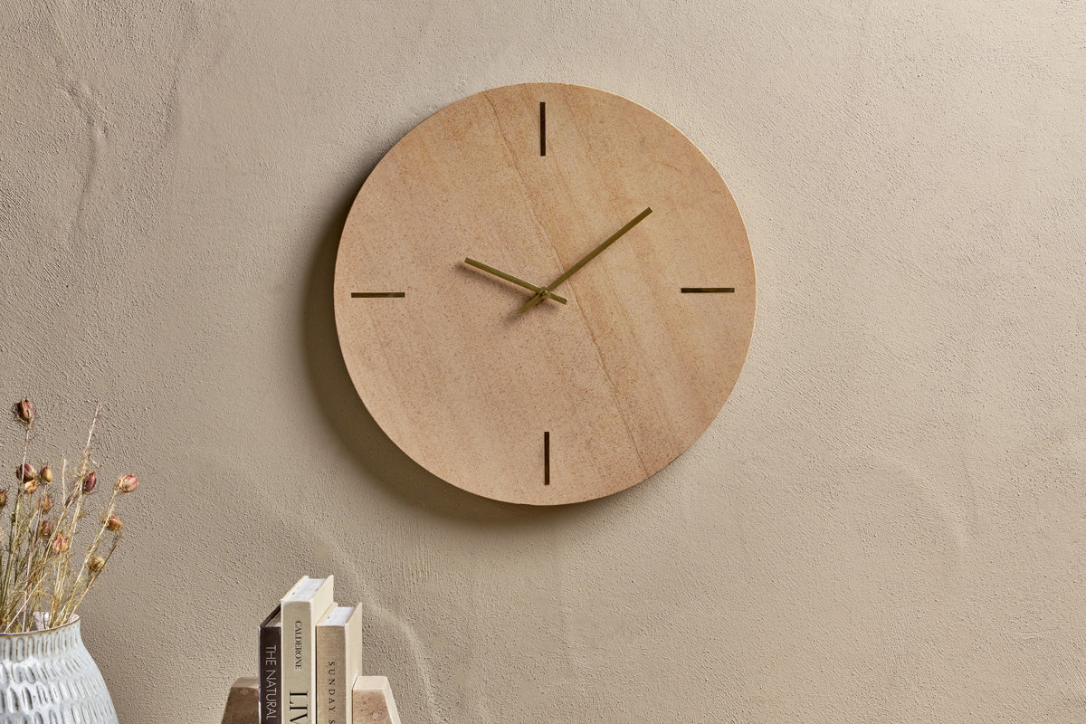 Nangal Stone Clock - Natural