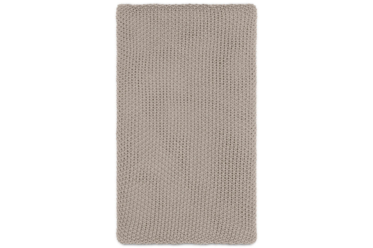 Nahan Moss Stitch Cotton Throw - Stone