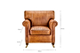 Narwana Ribbed Leather Armchair - Aged Tan