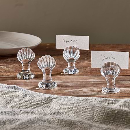 Nela Shell Placename Holders - Clear (Set of 4)