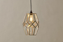 Nazat Panelled Glass Easy Fit LampShade - Clear & Antique Brass