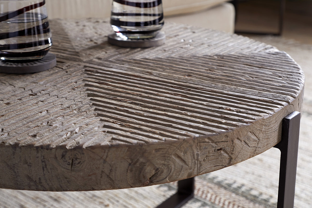 Chakala Reclaimed Wood Coffee Table - Reclaimed Wood & Iron