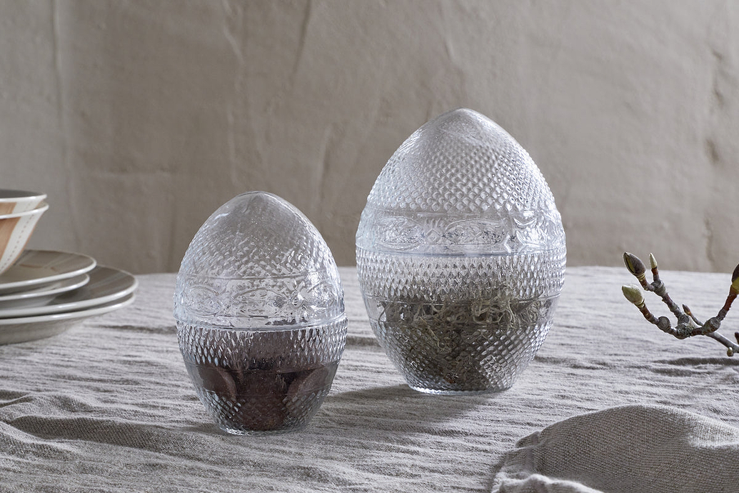 Essan Recycled Glass Opening Egg - Clear