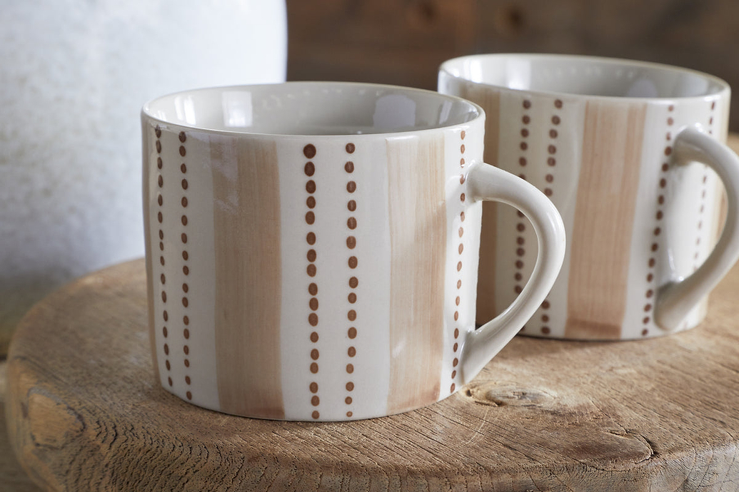 Patthar Mug - Cream & Clay - Small (Set of 2)