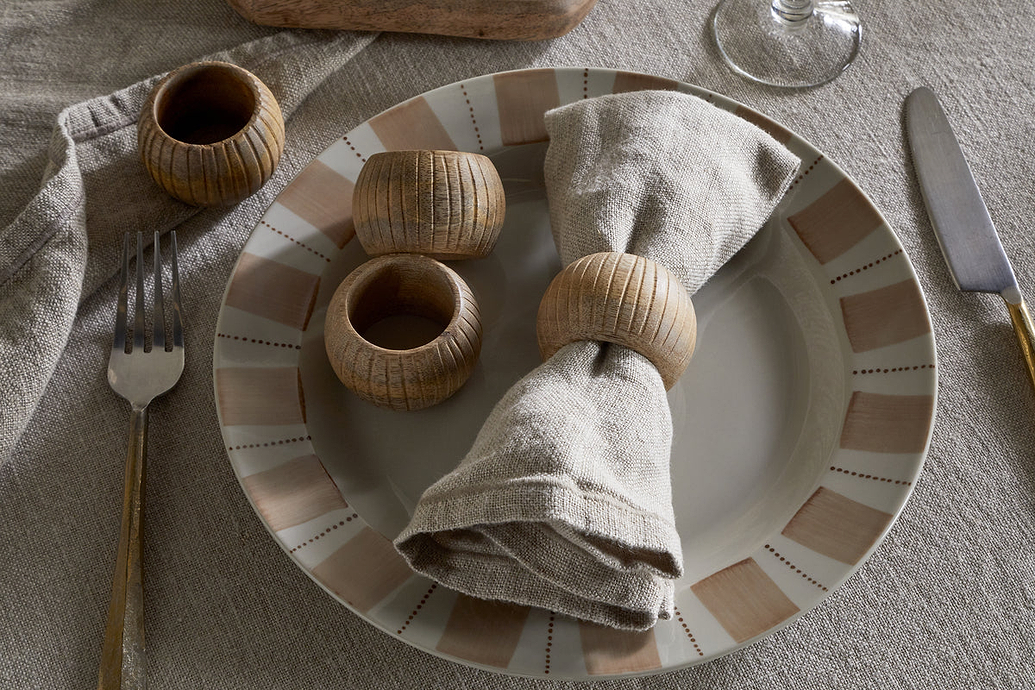 Vivan Napkin Rings - Natural - Set of 4