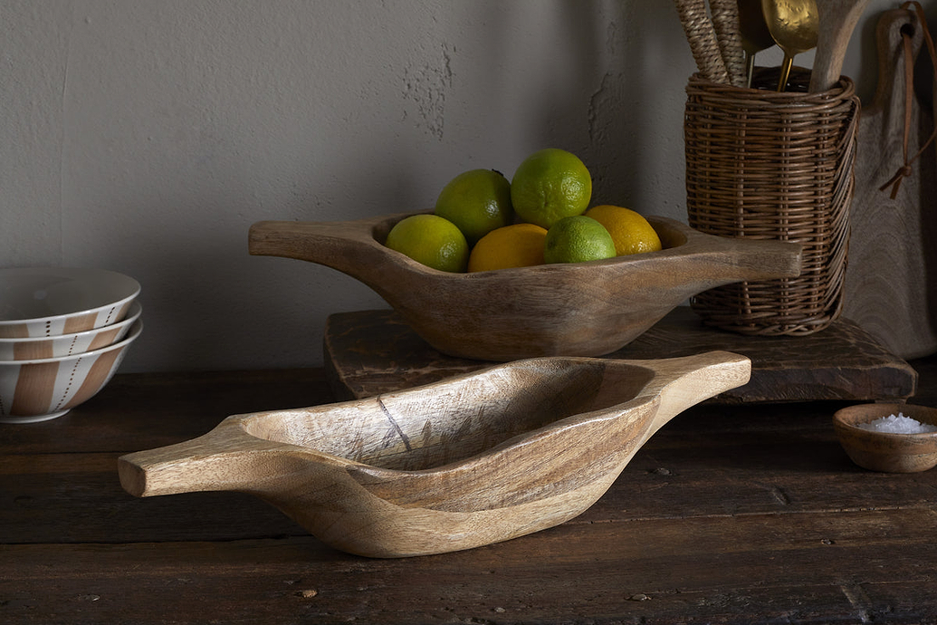 Naashta Handled Serving Bowl - Natural