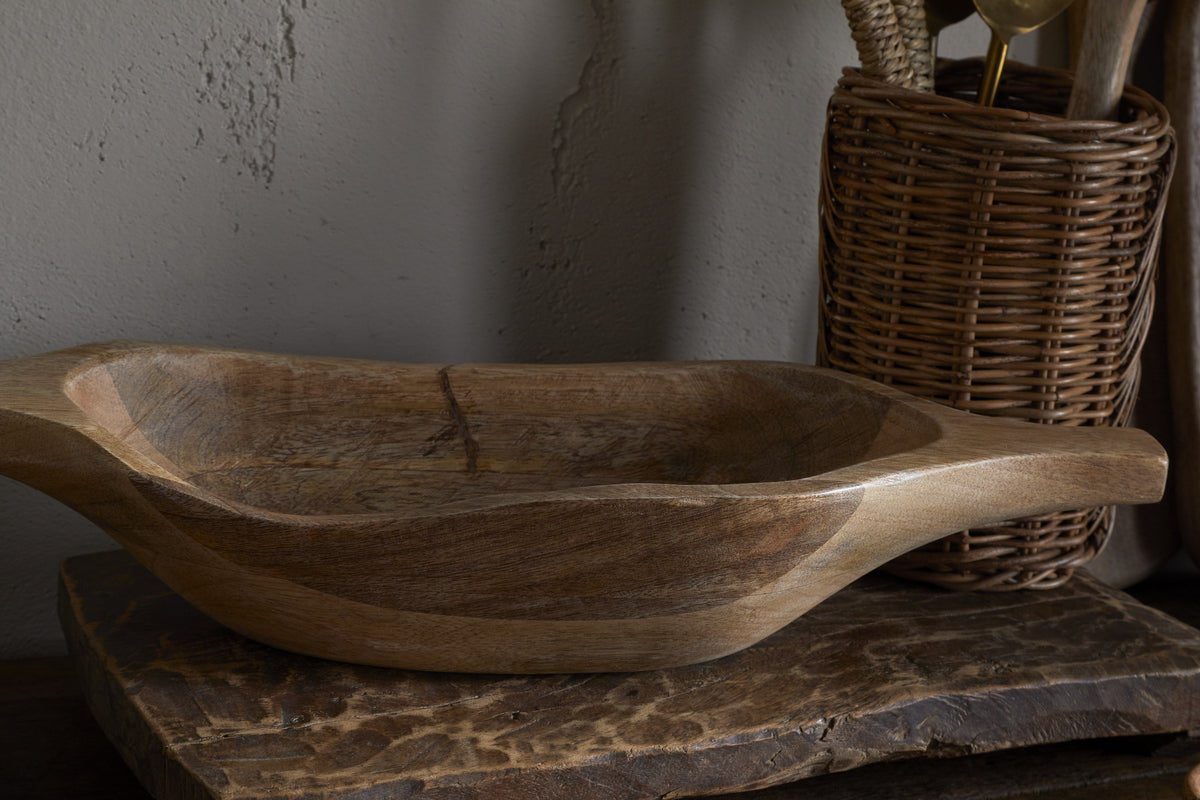 Naashta Handled Serving Bowl - Natural
