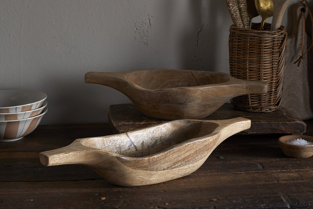 Naashta Handled Serving Bowl - Natural