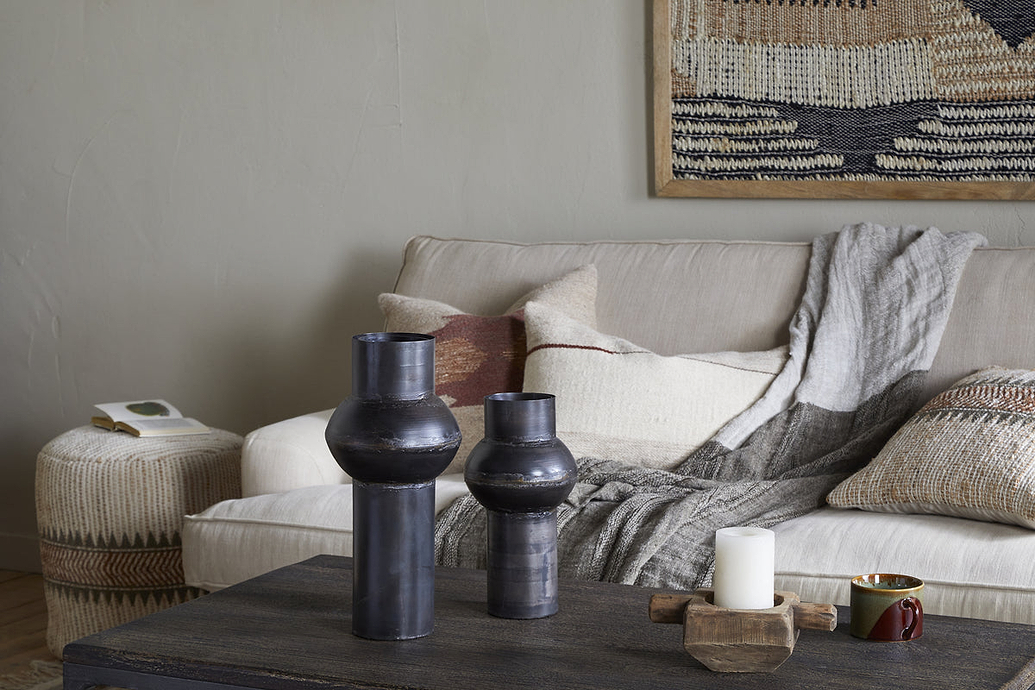 Endo Reclaimed Iron Vase - Aged Black