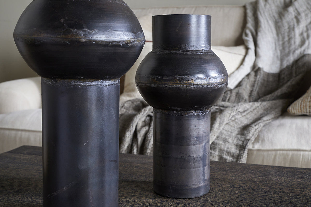 Endo Reclaimed Iron Vase - Aged Black