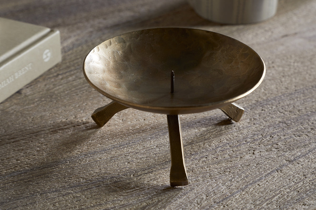 Kalik Candle Holder - Antique Brass