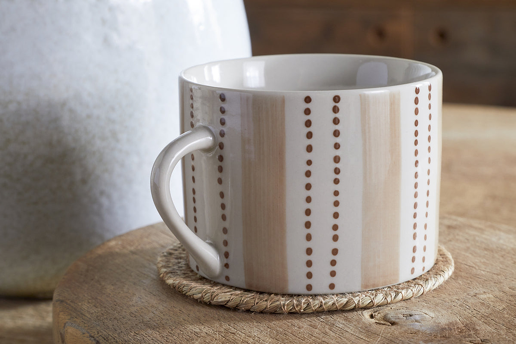 Patthar Mug - Cream & Clay - Large (Set of 2)