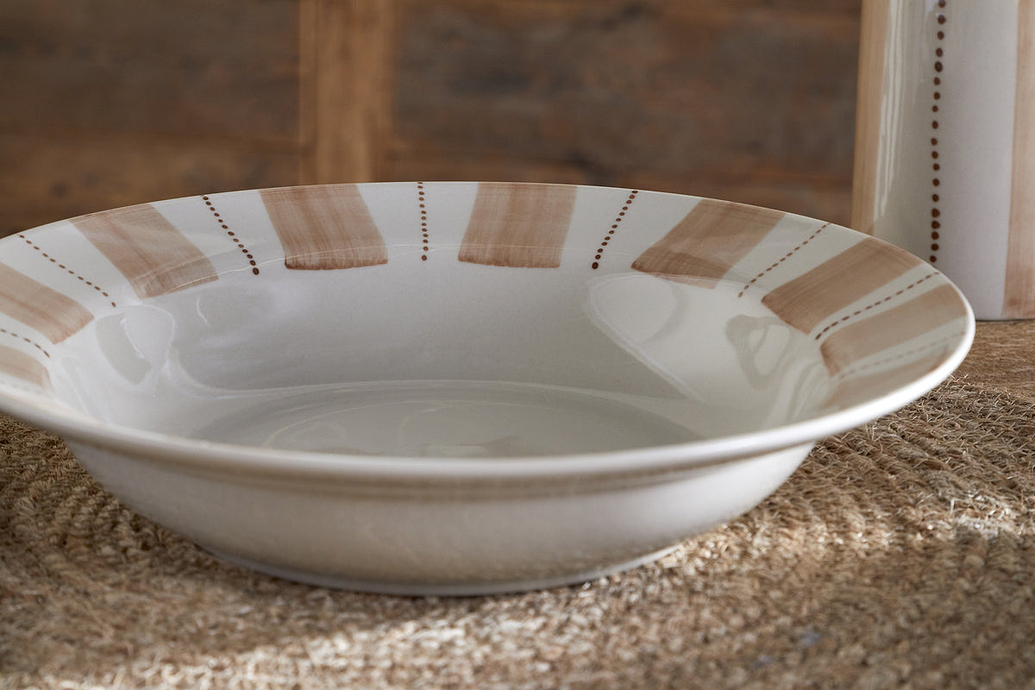 Patthar Pasta Bowl - Cream & Clay