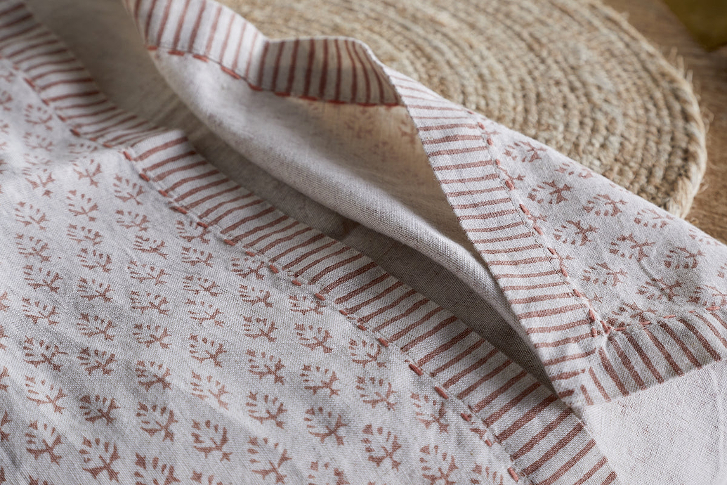 Peplu Block Print Napkin - Terracotta - Set of 4