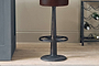 Narwana Leather Round Stool - Dark Brown