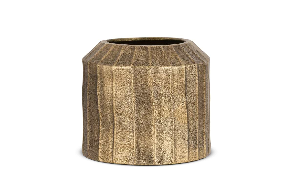 Nabara Cast Aluminium Planter - Antique Brass-nkuku