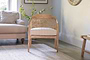 Nabhi Mango Wood & Cane Occasional Chair - Natural-nkuku